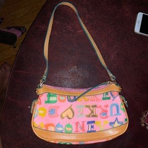 Vintage Dooney & Bourke Small Pink Handbag Tote